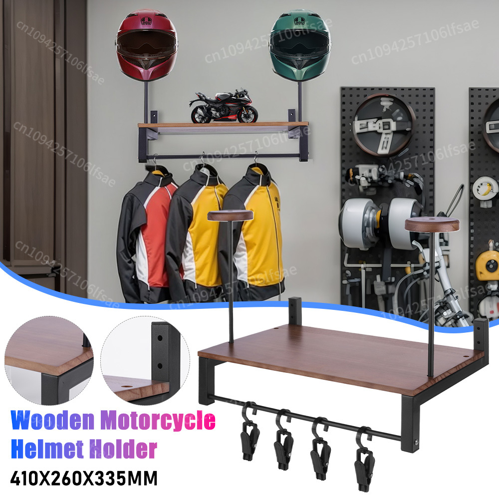 Motorcycle Gear Display Rack - Wooden Display Rack For Motorcycle Accesory