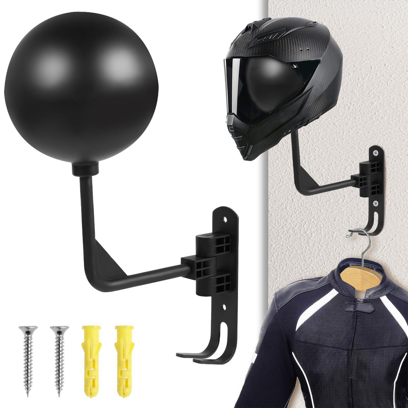 Motorcycle Gear Display Rack - Motorcycle Helmet Rack Adjustable Wall-Mounted Display