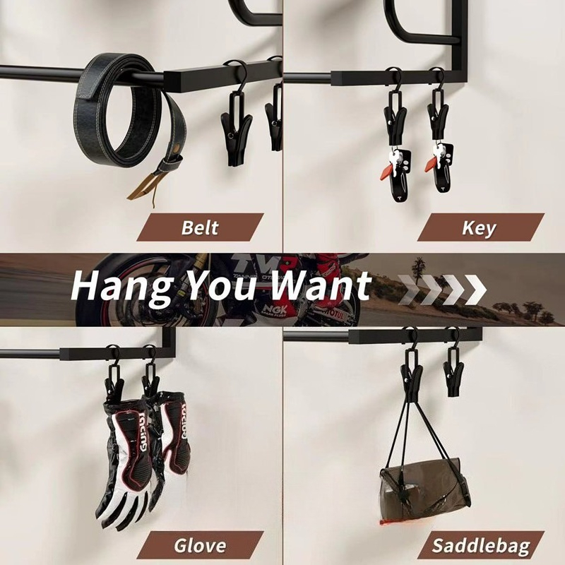 Wooden Wall Mounted Helmet Hol - đánh giá và giá Motorcycle Gear Display Rack