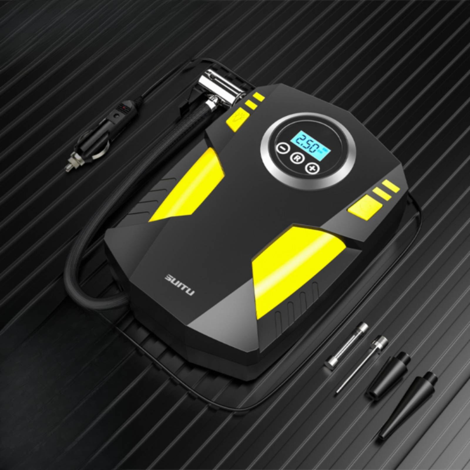 Portable Air Compressor with P - đánh giá và giá Tyre Pressure Gauge