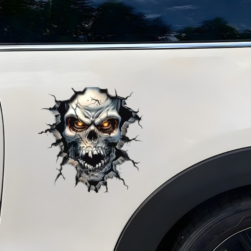 3D Skull Decoration - with Glo - đánh giá và giá Motorcycle Gear Pattern