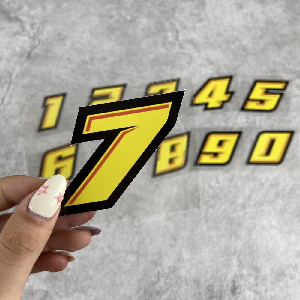 1PC 0123456789 Yellow Number M - đánh giá và giá Motorcycle Gear Yellow