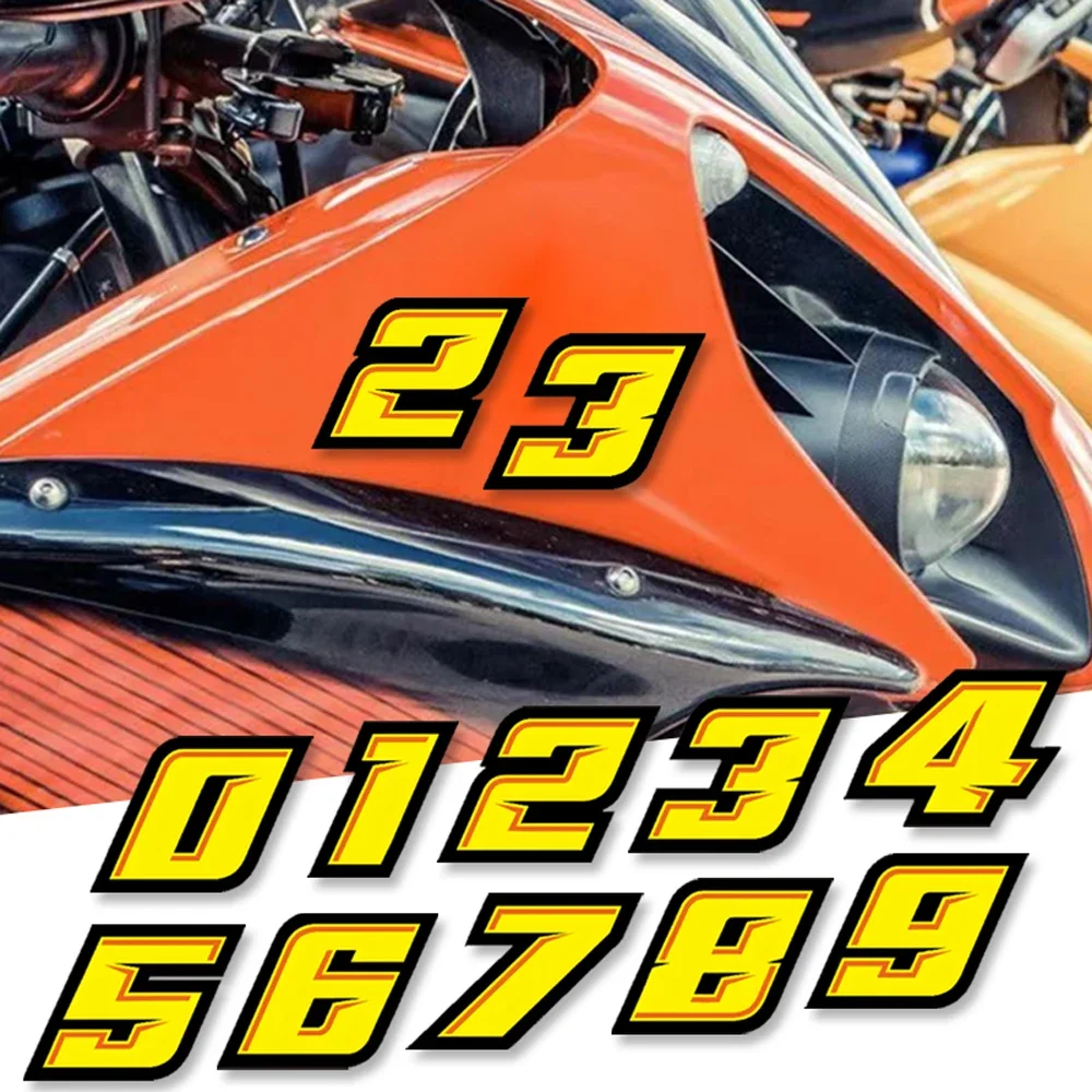 0123456789 Yellow Number Car M - đánh giá và giá Motorcycle Gear Yellow