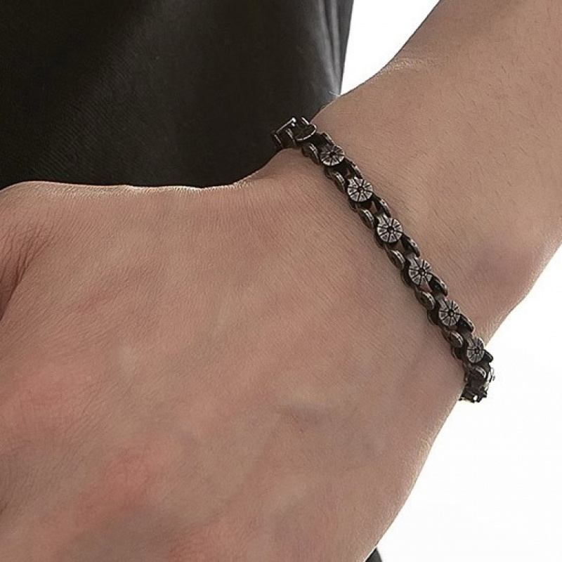 Stainless Steel Bracelet Men G - đánh giá và giá Motorcycle Gear Pattern