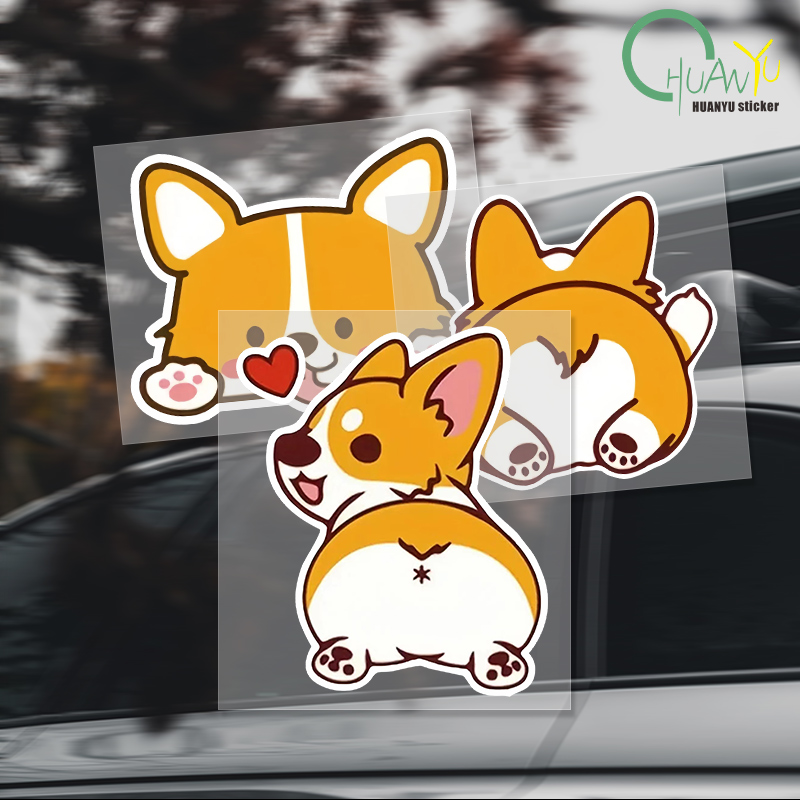 Car Cartoon Car Sticker Corgi  - đánh giá và giá Motorcycle Gear Helmets