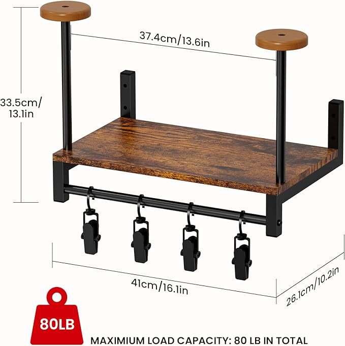 Wall Mount Helmet Holder Woode - đánh giá và giá Motorcycle Gear Display Rack