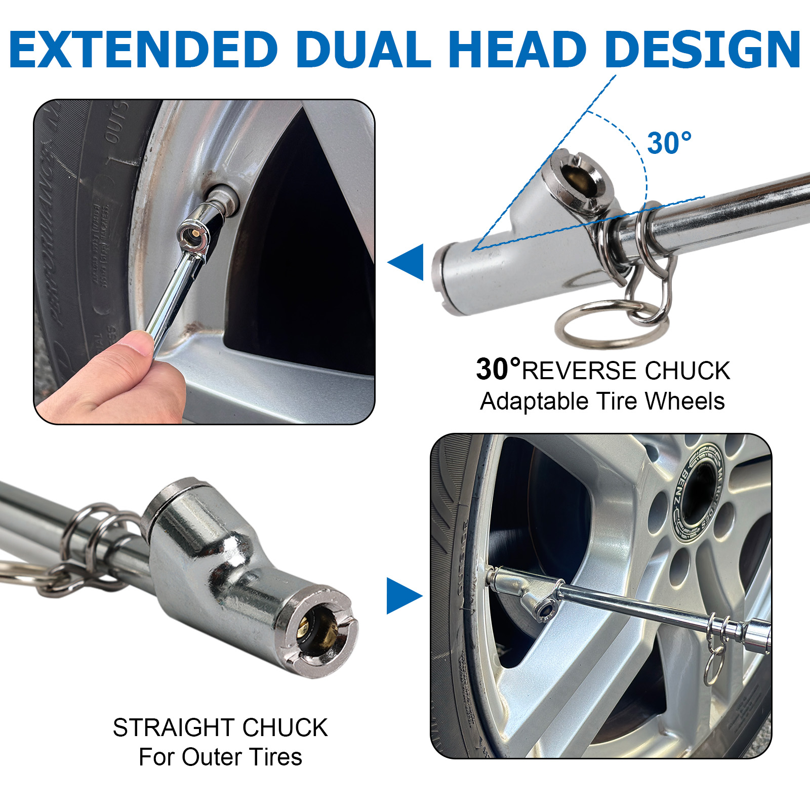 2X Dual Head & Scale Tire Pres - đánh giá và giá Tyre Pressure Gauge